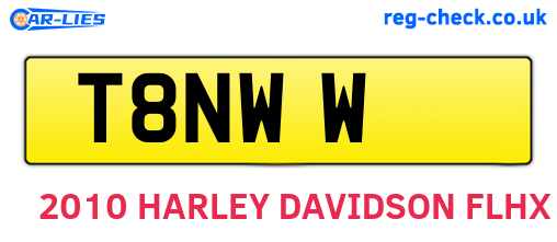 T8NWW are the vehicle registration plates.