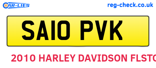 SA10PVK are the vehicle registration plates.
