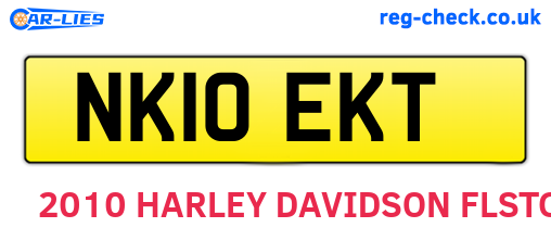 NK10EKT are the vehicle registration plates.