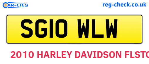SG10WLW are the vehicle registration plates.