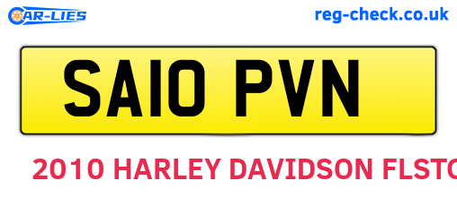 SA10PVN are the vehicle registration plates.