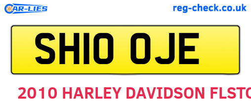 SH10OJE are the vehicle registration plates.