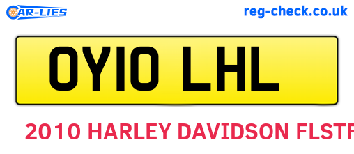 OY10LHL are the vehicle registration plates.