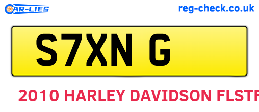 S7XNG are the vehicle registration plates.