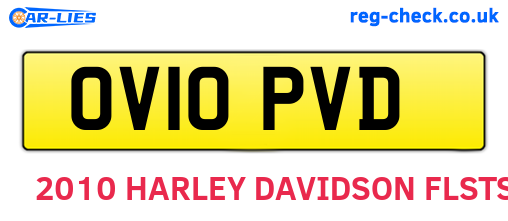 OV10PVD are the vehicle registration plates.