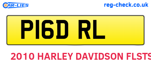 P16DRL are the vehicle registration plates.
