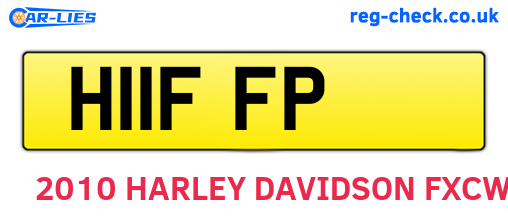 H11FFP are the vehicle registration plates.