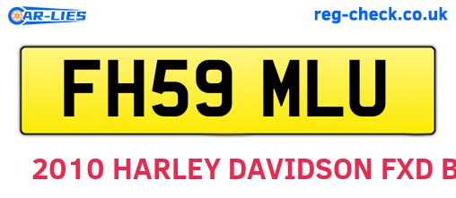 FH59MLU are the vehicle registration plates.