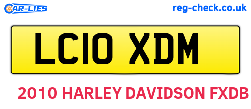 LC10XDM are the vehicle registration plates.