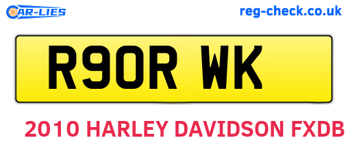 R90RWK are the vehicle registration plates.