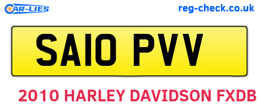 SA10PVV are the vehicle registration plates.