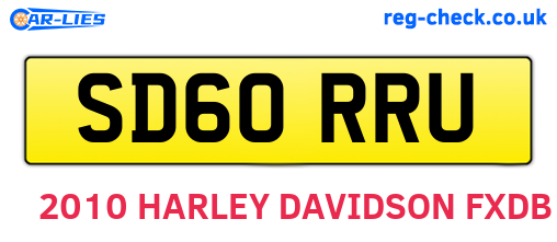 SD60RRU are the vehicle registration plates.