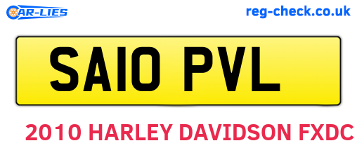 SA10PVL are the vehicle registration plates.