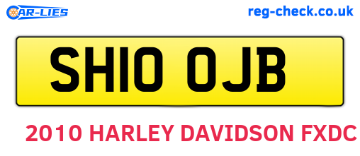 SH10OJB are the vehicle registration plates.