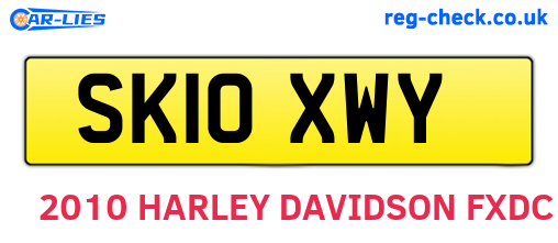 SK10XWY are the vehicle registration plates.
