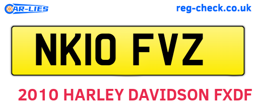 NK10FVZ are the vehicle registration plates.
