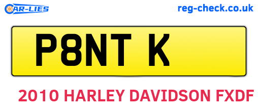 P8NTK are the vehicle registration plates.