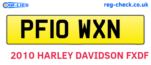 PF10WXN are the vehicle registration plates.