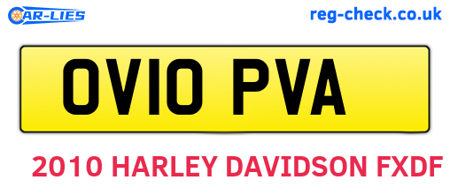 OV10PVA are the vehicle registration plates.
