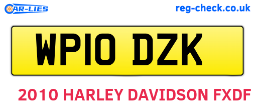 WP10DZK are the vehicle registration plates.