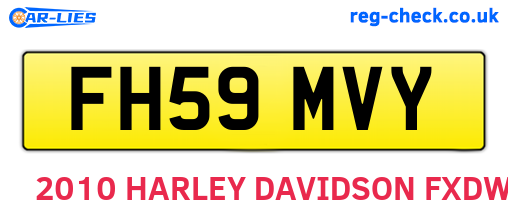 FH59MVY are the vehicle registration plates.