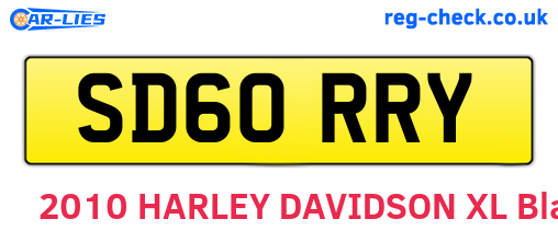 SD60RRY are the vehicle registration plates.