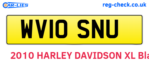 WV10SNU are the vehicle registration plates.