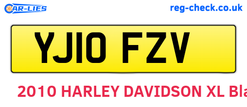 YJ10FZV are the vehicle registration plates.