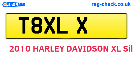 T8XLX are the vehicle registration plates.