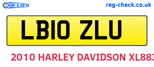 LB10ZLU are the vehicle registration plates.