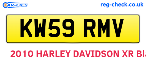 KW59RMV are the vehicle registration plates.