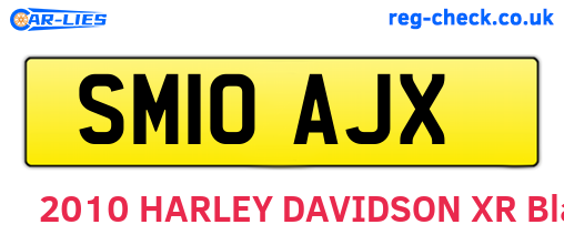 SM10AJX are the vehicle registration plates.