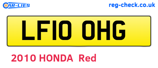 LF10OHG are the vehicle registration plates.