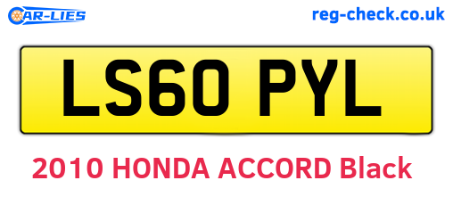 LS60PYL are the vehicle registration plates.