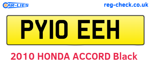 PY10EEH are the vehicle registration plates.