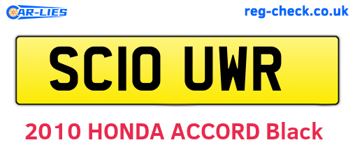 SC10UWR are the vehicle registration plates.