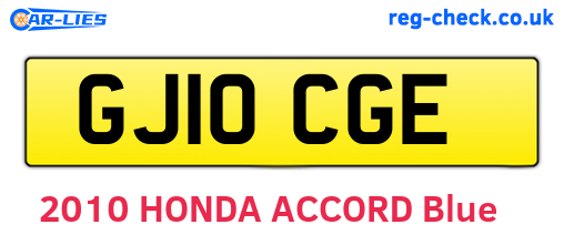 GJ10CGE are the vehicle registration plates.