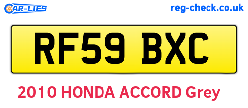 RF59BXC are the vehicle registration plates.