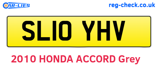 SL10YHV are the vehicle registration plates.