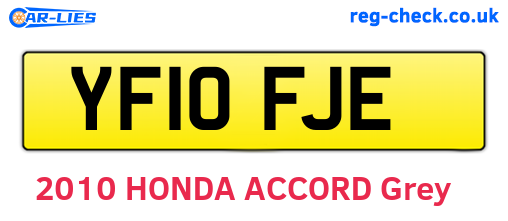 YF10FJE are the vehicle registration plates.