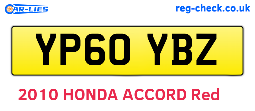 YP60YBZ are the vehicle registration plates.