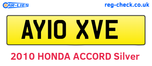 AY10XVE are the vehicle registration plates.