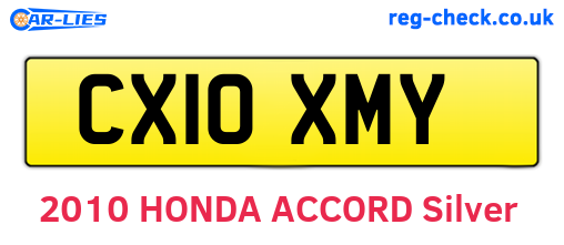 CX10XMY are the vehicle registration plates.