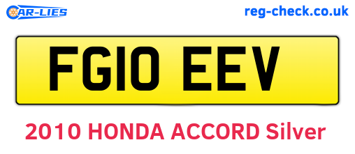 FG10EEV are the vehicle registration plates.