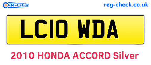 LC10WDA are the vehicle registration plates.