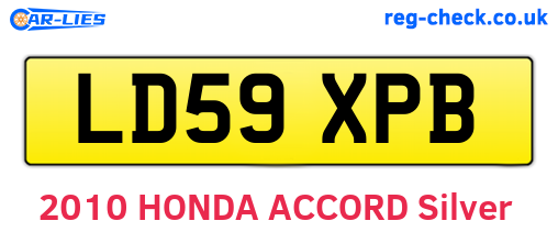 LD59XPB are the vehicle registration plates.