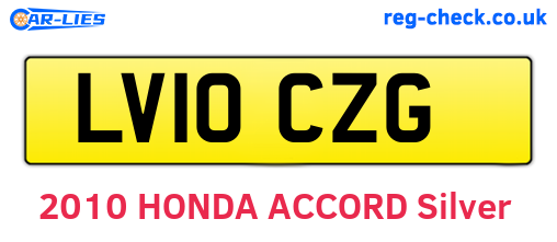 LV10CZG are the vehicle registration plates.