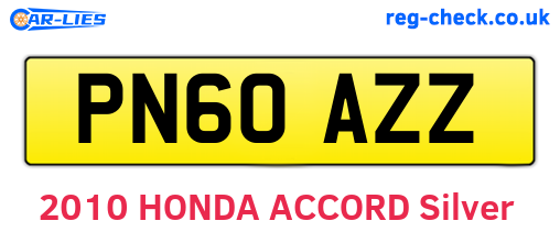 PN60AZZ are the vehicle registration plates.