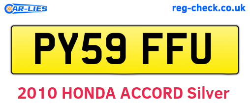 PY59FFU are the vehicle registration plates.