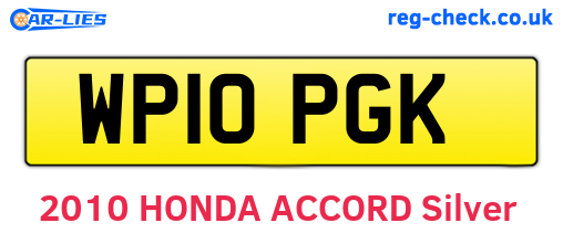 WP10PGK are the vehicle registration plates.